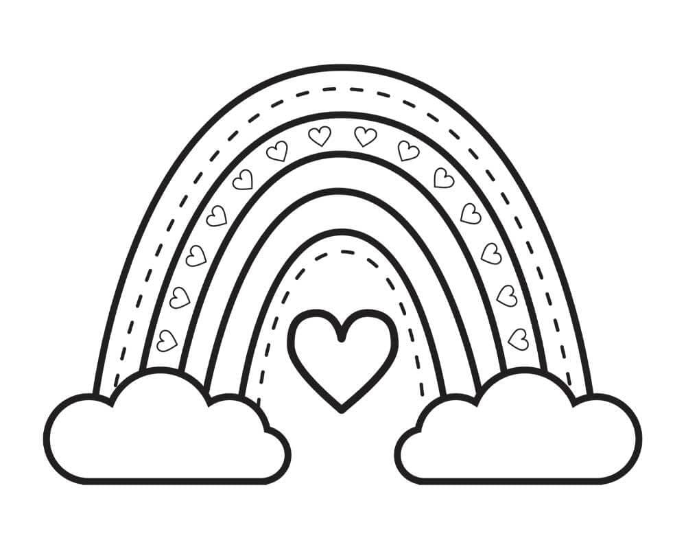 Immagine San Valentino da colorare