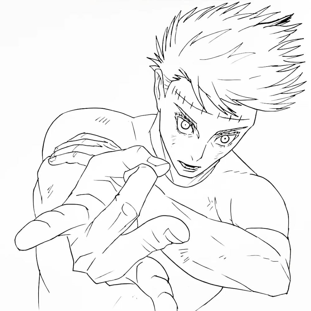 Immagine Satoru Gojo Senza Costo da colorare