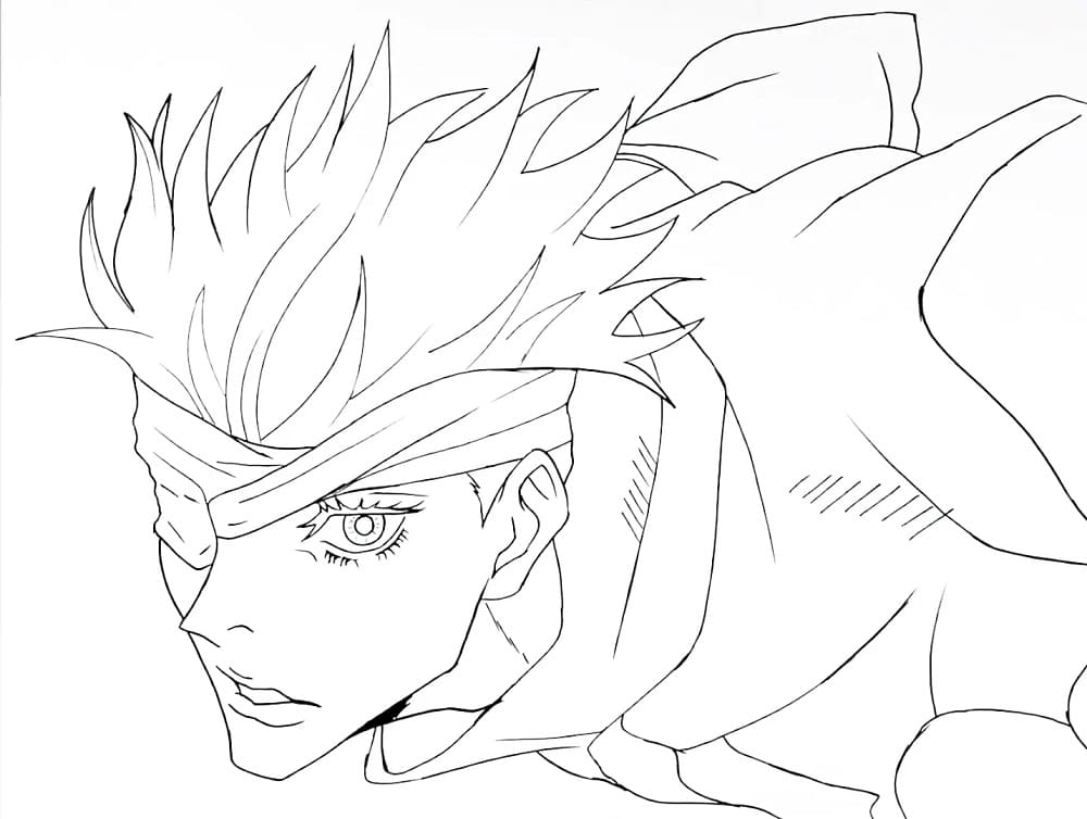 Immagine Satoru Gojo Stampabile da colorare
