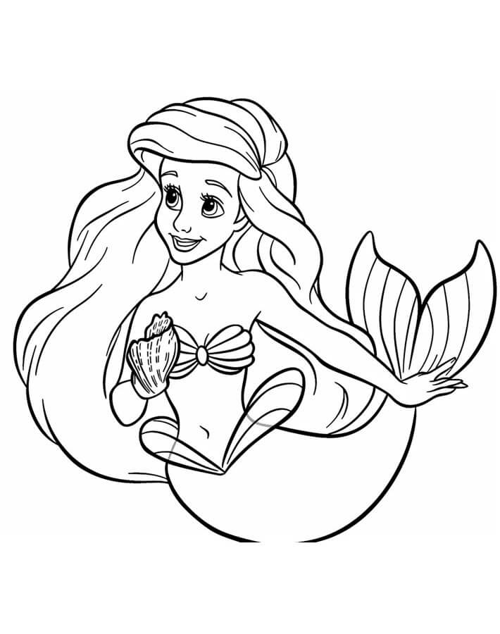 Immagine Senza Costo di Ariel da colorare