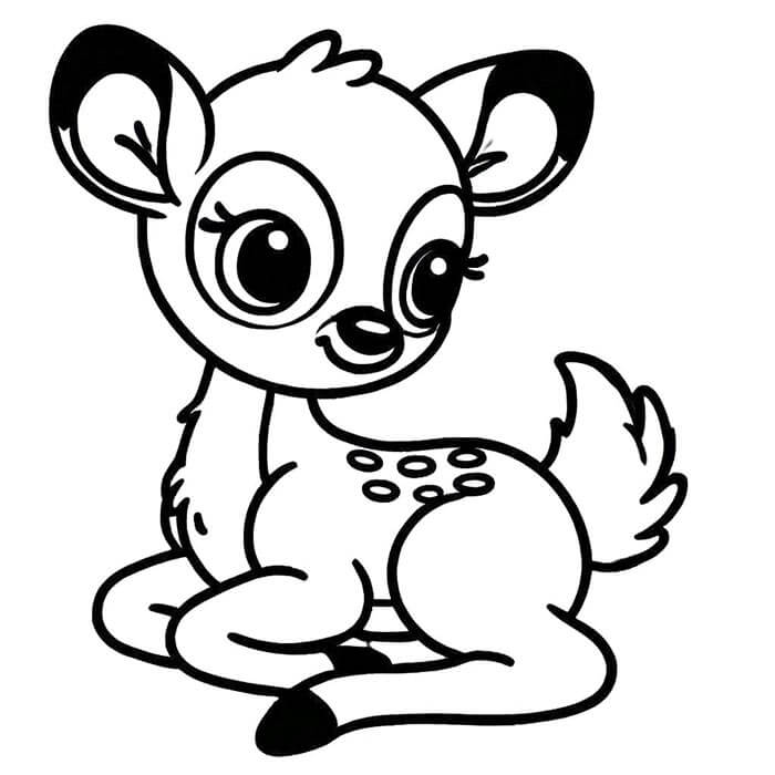 Immagine Senza Costo di Bambi da colorare