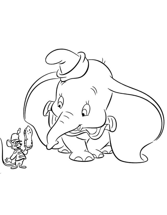 Immagine Senza Costo di Dumbo da colorare