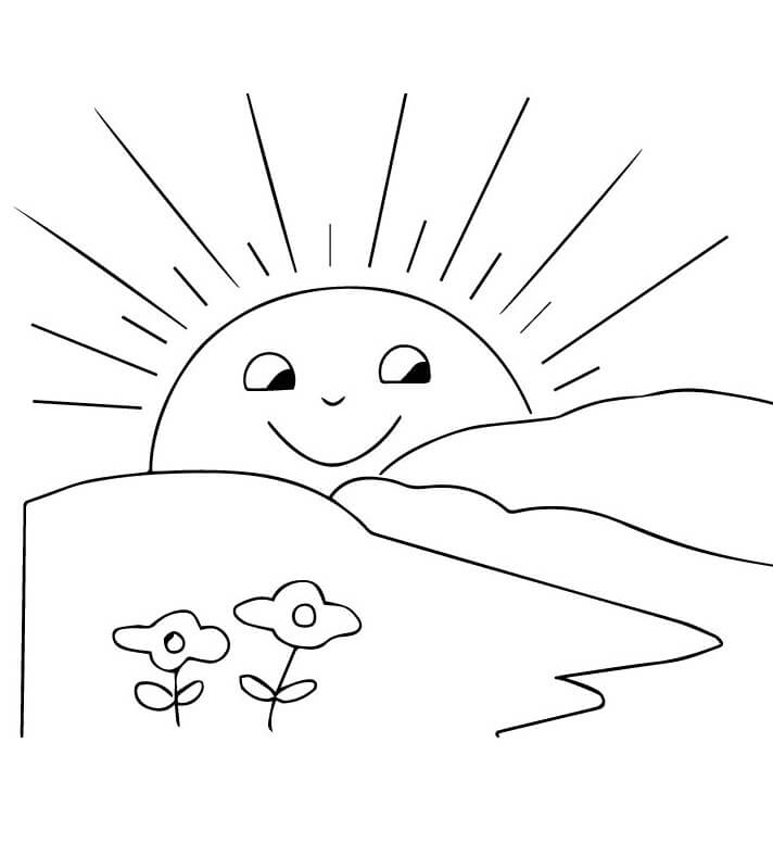 Immagine Sole da colorare