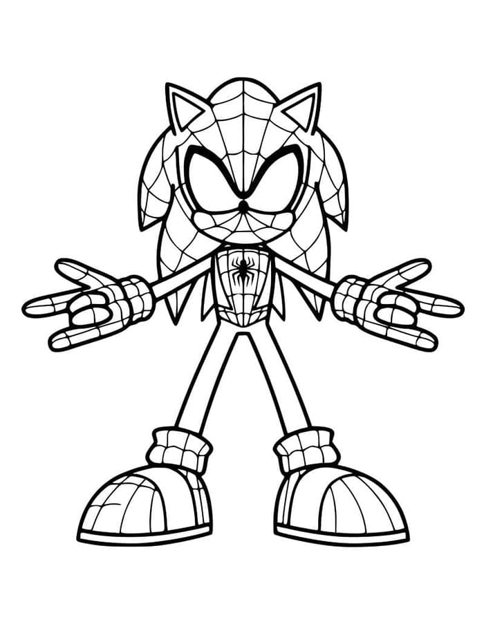 Immagine Sonic Gratuita da colorare