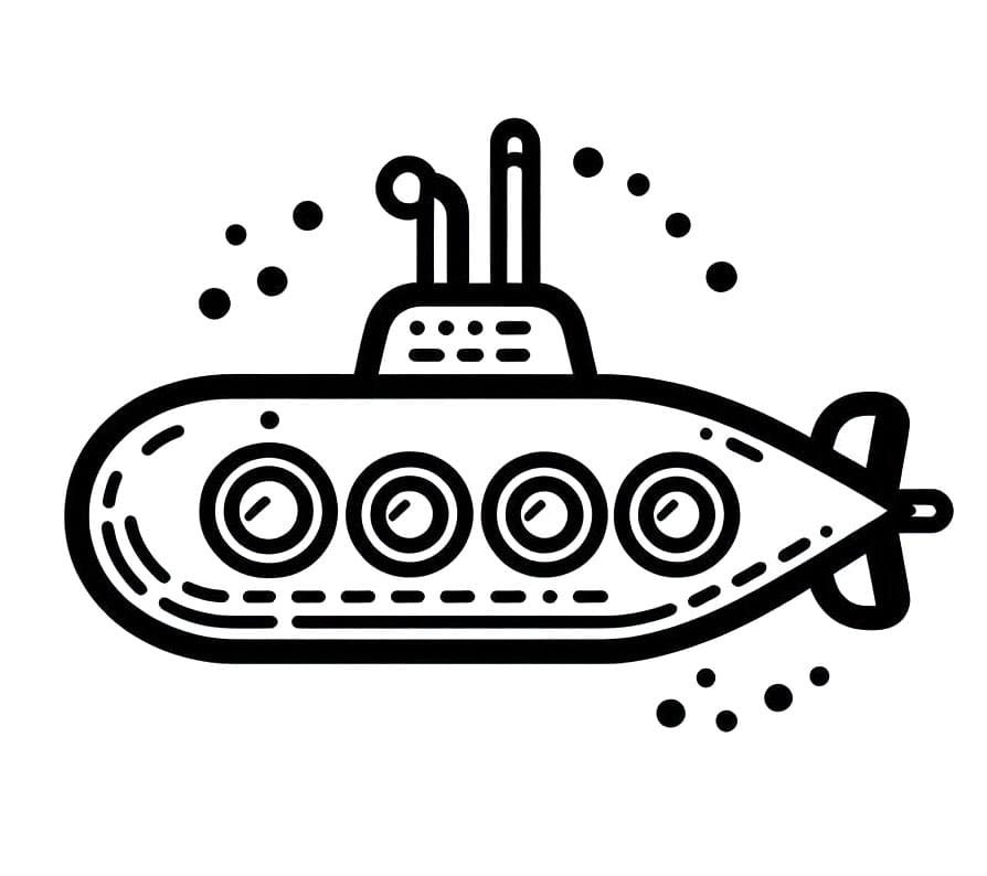 Immagine Sottomarino Gratuita da colorare