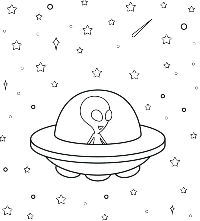 Immagine Stampabile Alieno da colorare