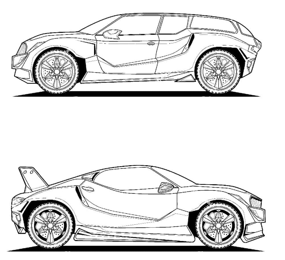 Immagine Stampabile Auto da Corsa da colorare