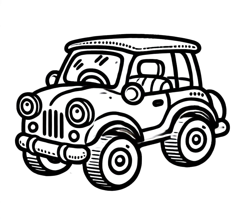 Immagine Stampabile Auto da colorare