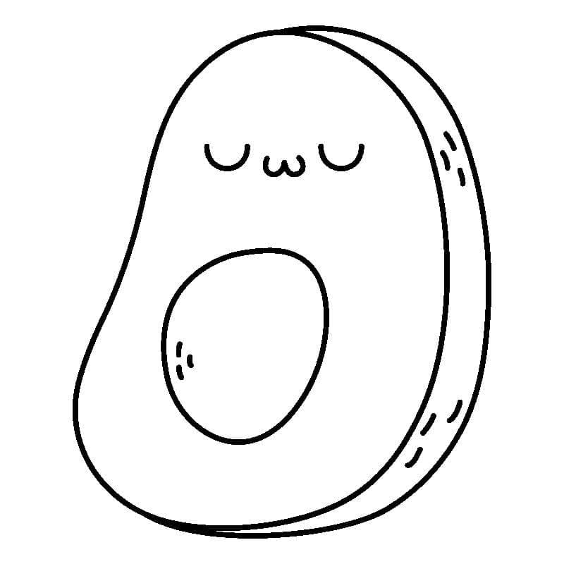 Immagine Stampabile Avocado da colorare