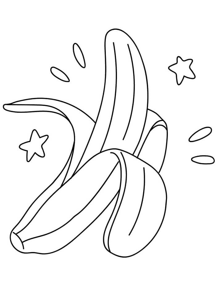 Immagine Stampabile Banana da colorare