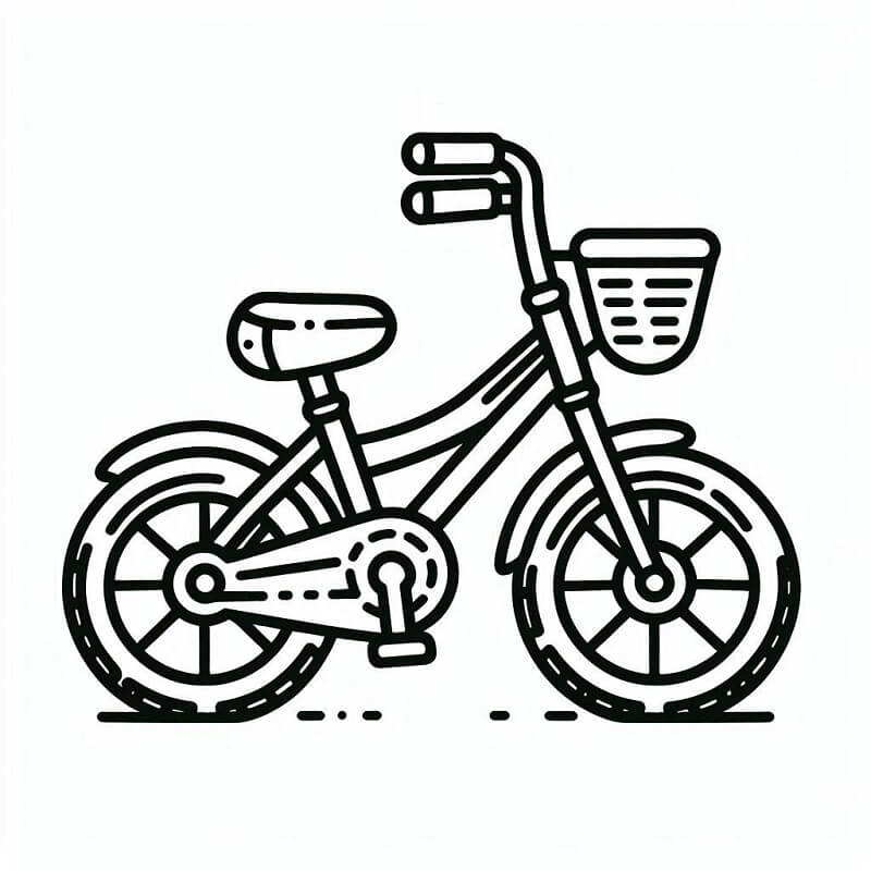 Immagine Stampabile Bicicletta da colorare