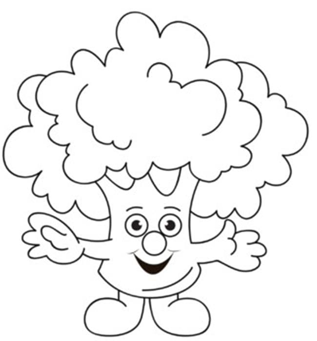 Immagine Stampabile Broccolo da colorare