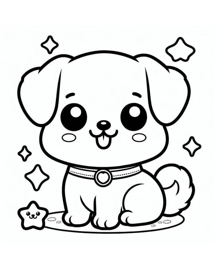 Immagine Stampabile Cane da colorare