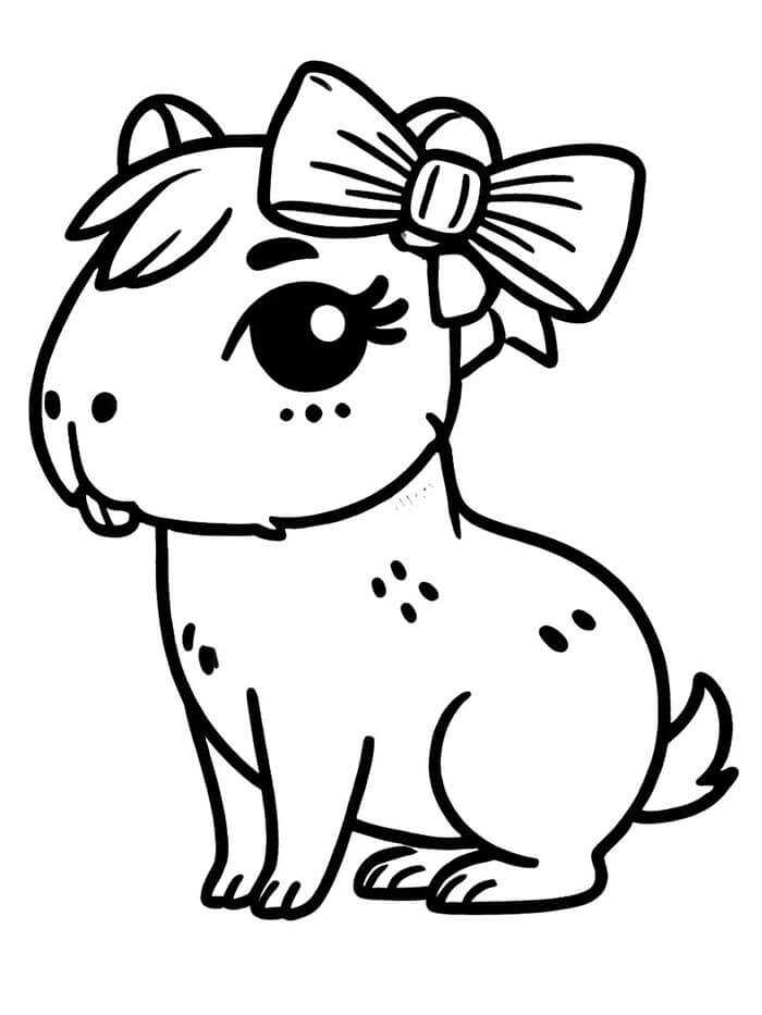 Immagine Stampabile Capibara da colorare