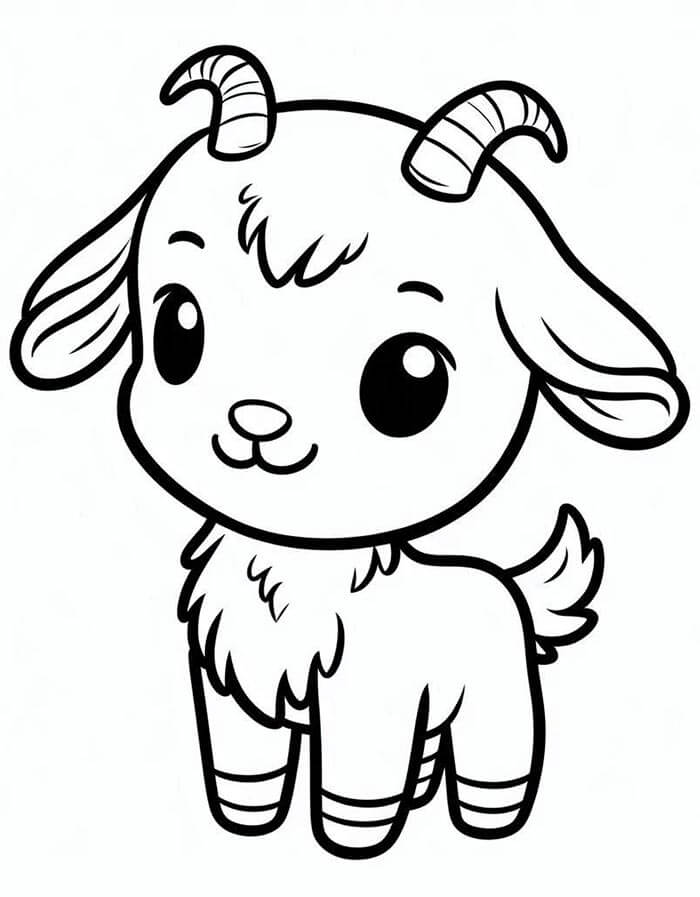 Immagine Stampabile Capra da colorare