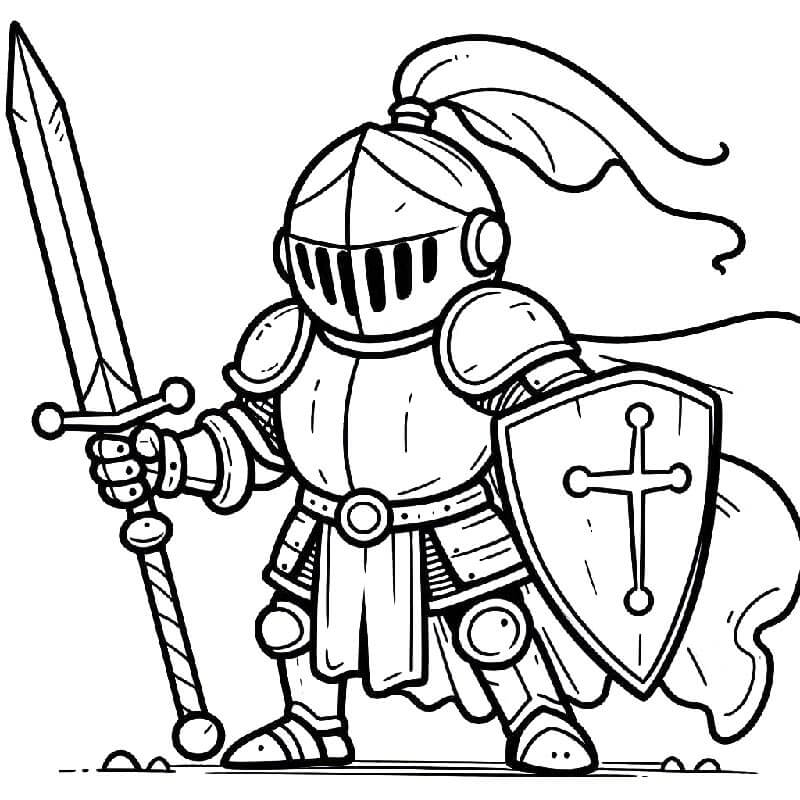 Immagine Stampabile Cavaliere da colorare