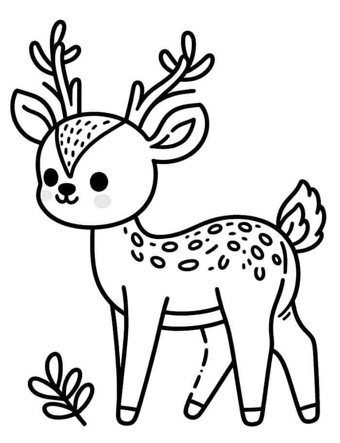 Immagine Stampabile Cervo da colorare