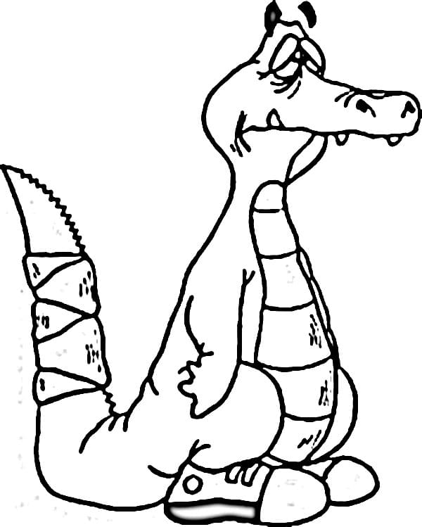 Immagine Stampabile Coccodrillo da colorare