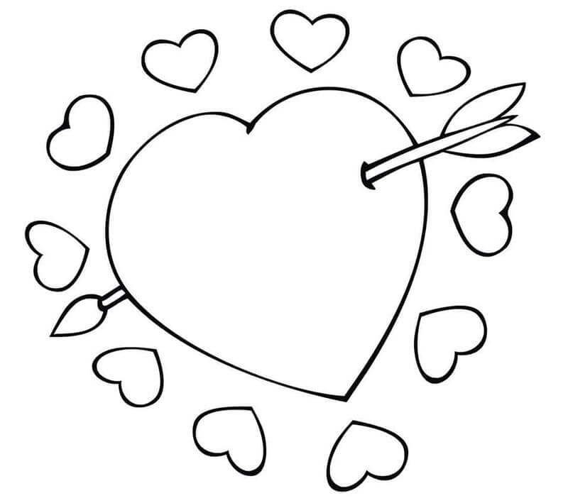 Immagine Stampabile Cuore da colorare