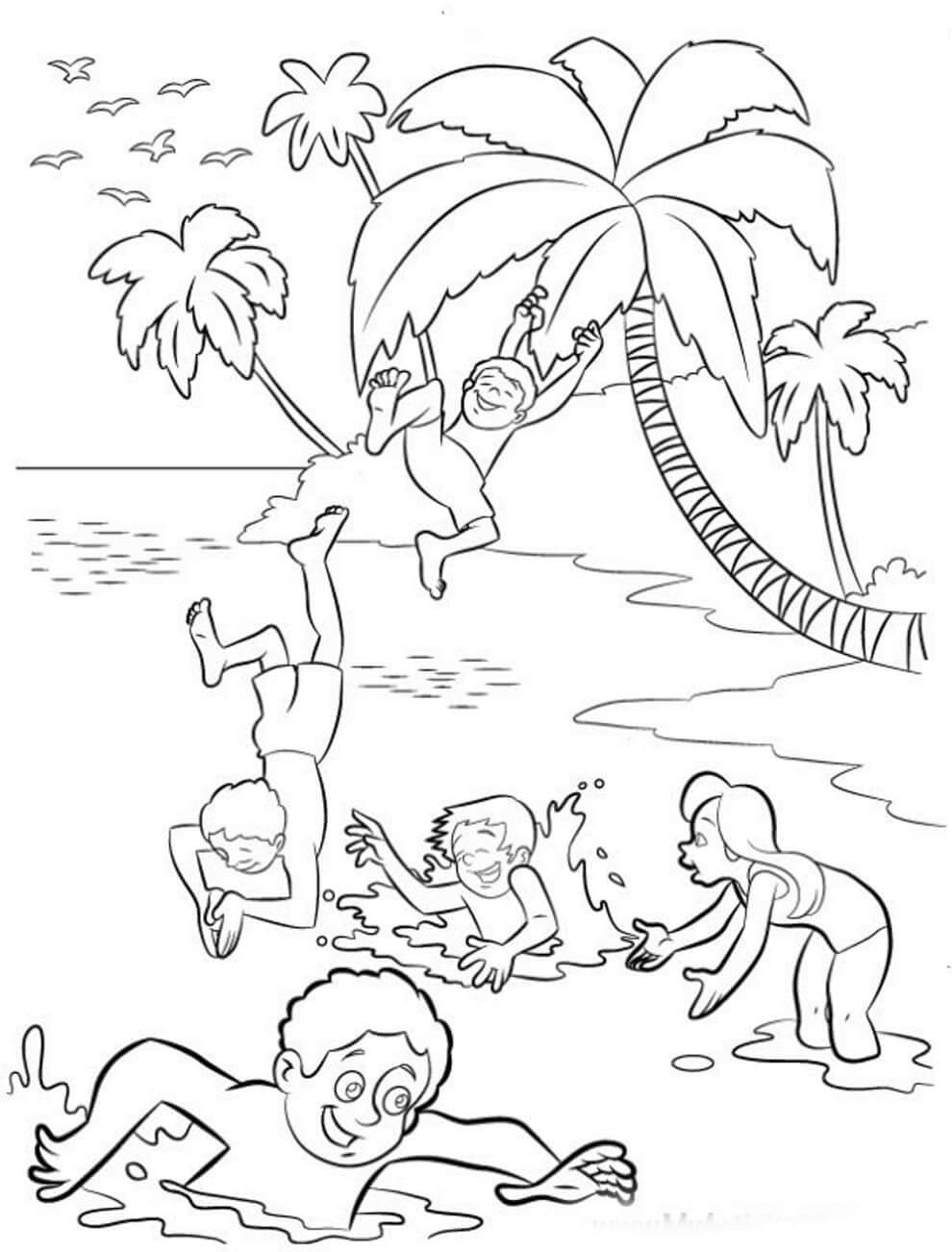 Immagine Stampabile Estate da colorare