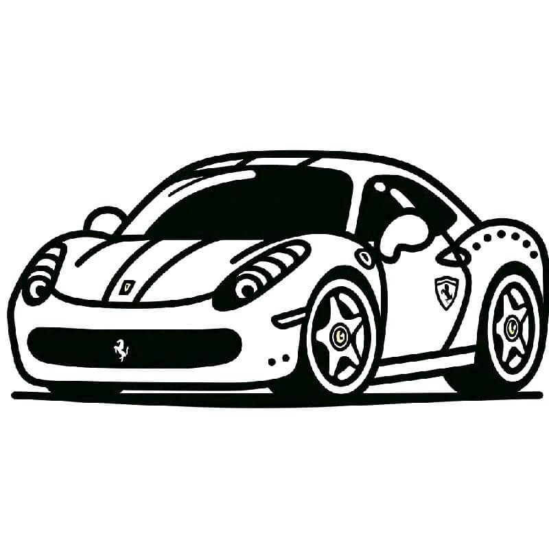Immagine Stampabile Ferrari da colorare