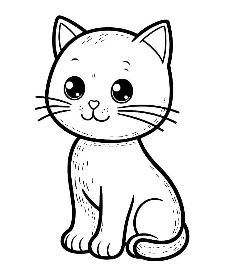 Immagine Stampabile Gatto da colorare