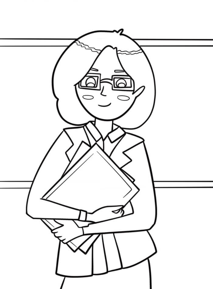 Insegnante da colorare