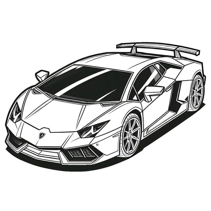 Immagine Stampabile Lamborghini da colorare