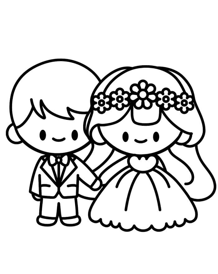 Matrimonio da colorare
