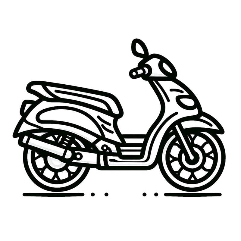 Immagine Stampabile Moto da colorare