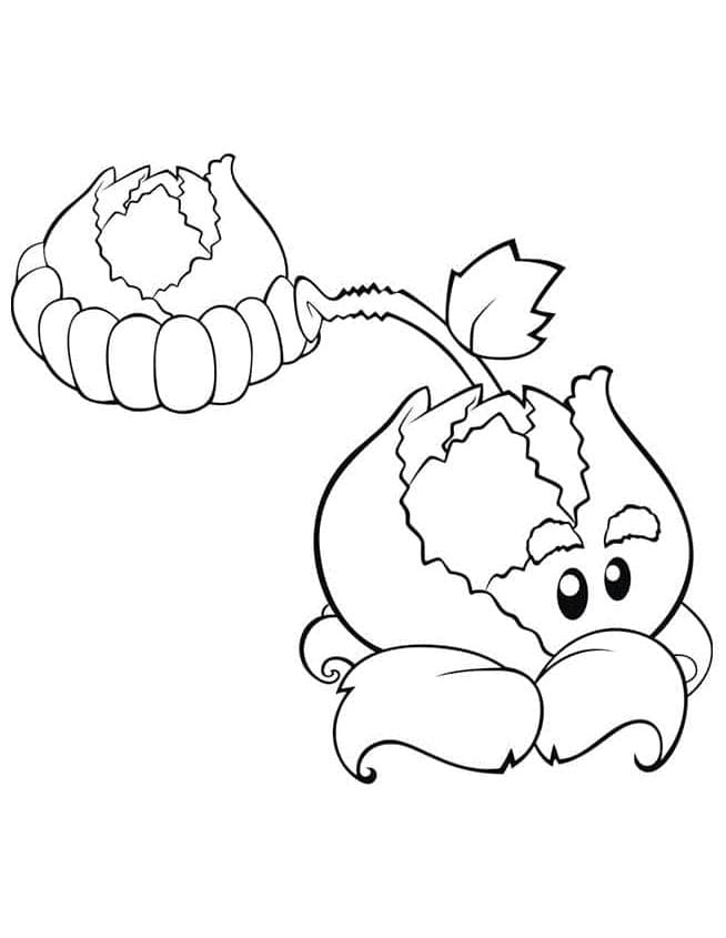 Immagine Stampabile Piante contro zombi da colorare