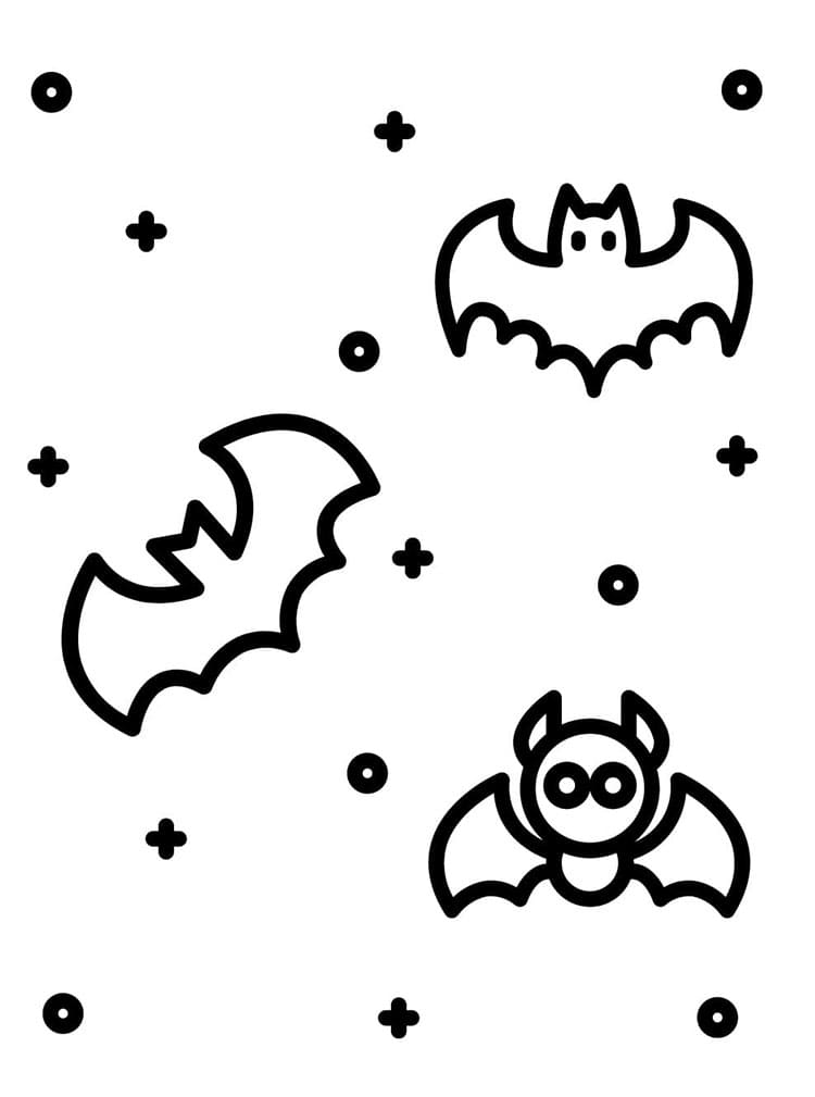 Immagine Stampabile Pipistrello da colorare