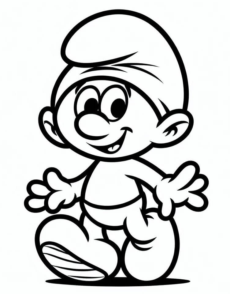 Immagine Stampabile Puffo da colorare