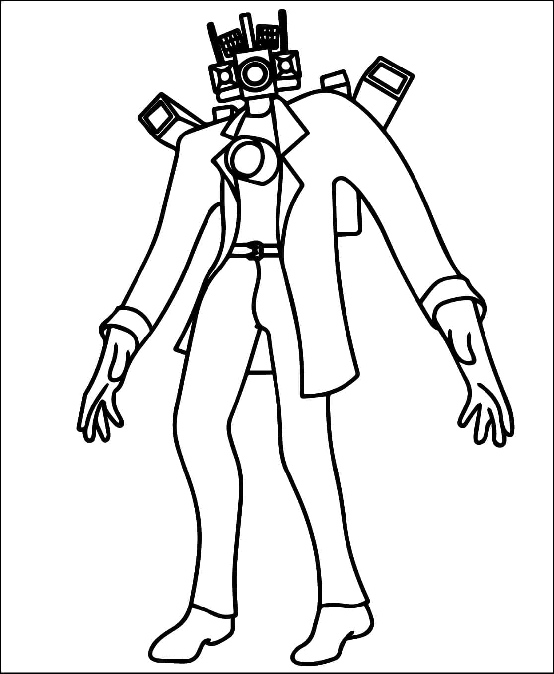 Immagine Stampabile Skibidi Toilet da colorare