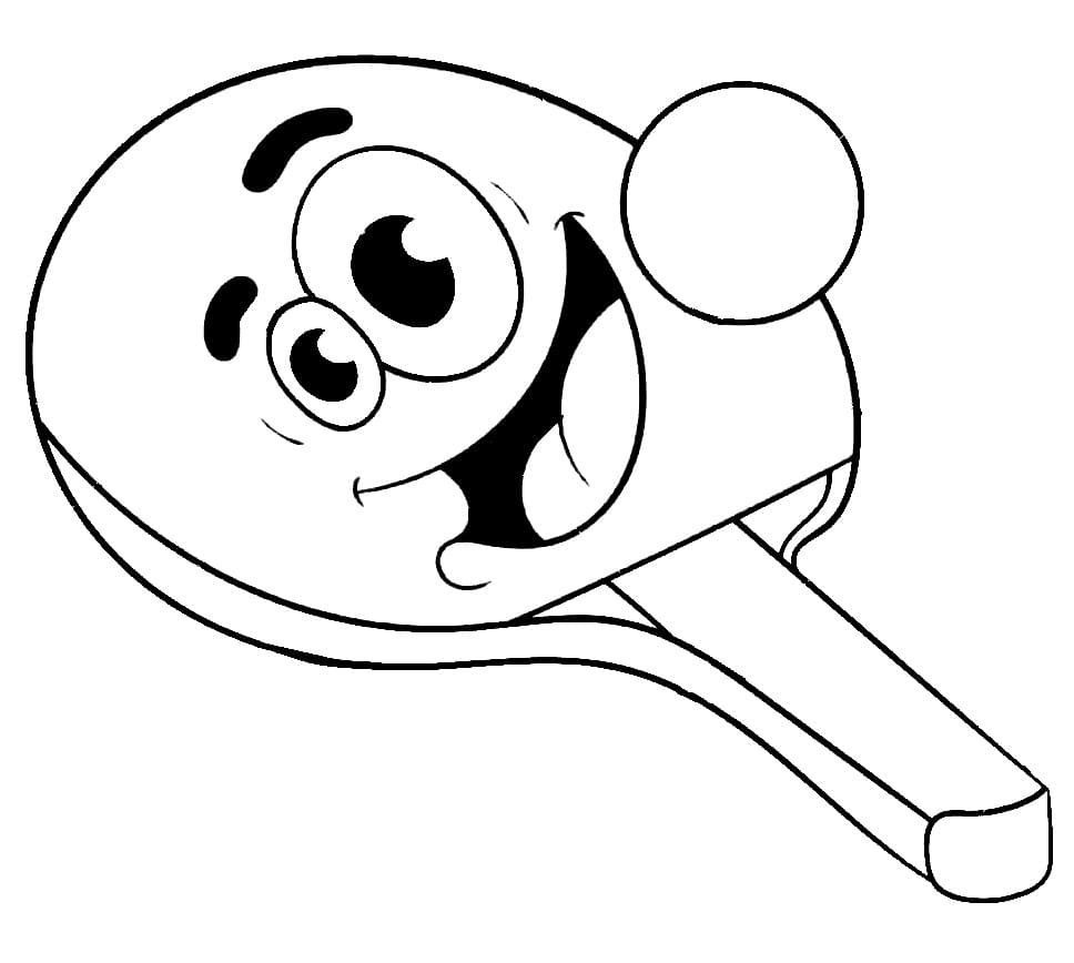 Immagine Stampabile Tennis da Tavolo da colorare