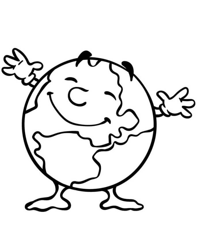 Immagine Stampabile Terra da colorare