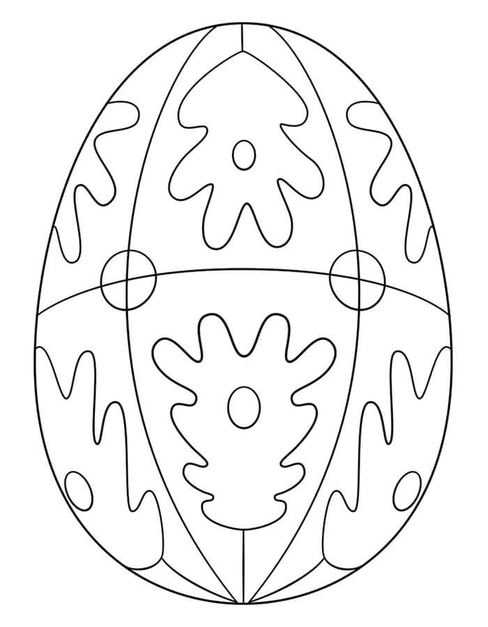 Immagine Stampabile Uovo di Pasqua da colorare