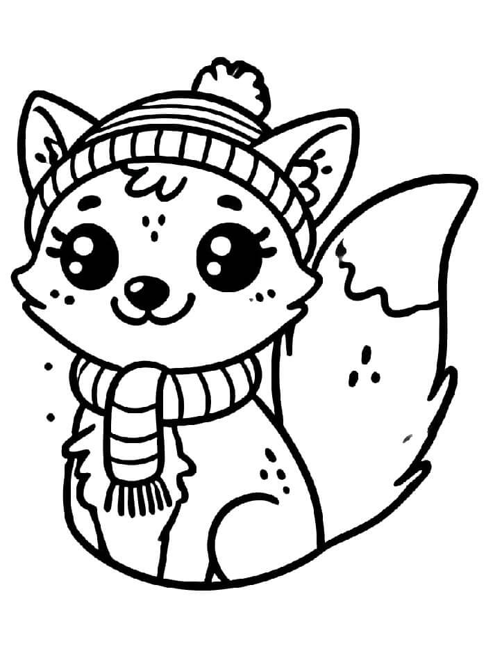 Immagine Stampabile Volpe da colorare