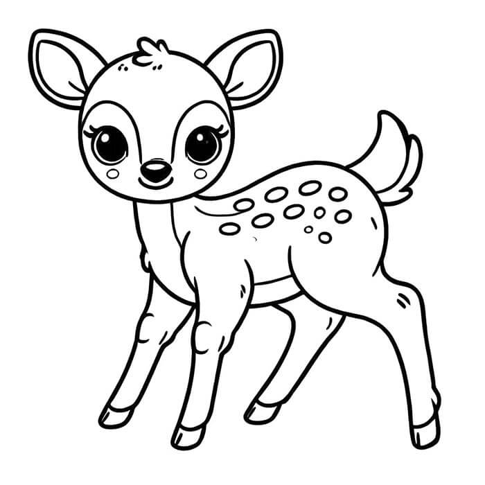 Immagine Stampabile di Bambi da colorare