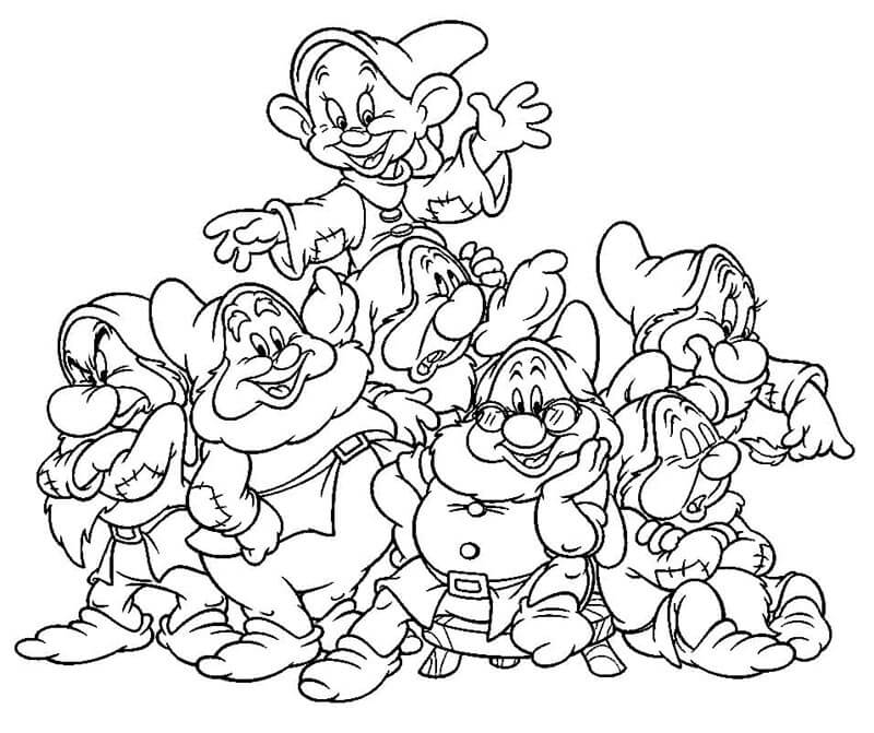 Immagine Stampabile di Biancaneve da colorare