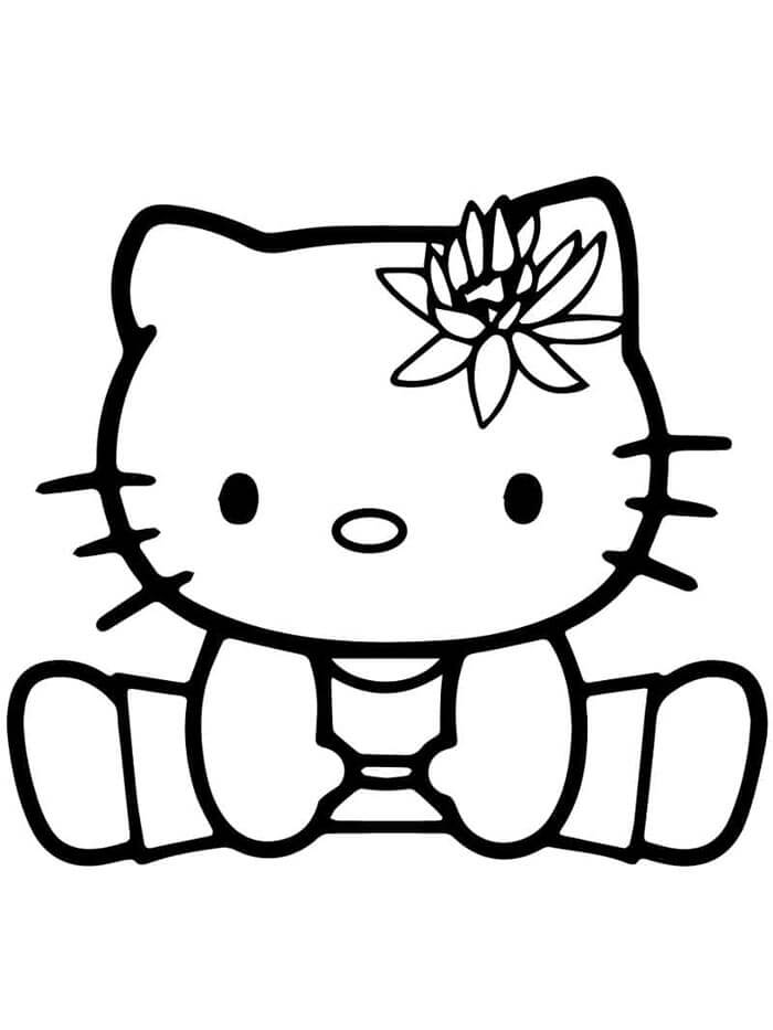 Immagine Stampabile di Hello Kitty da colorare