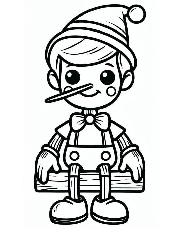 Immagine Stampabile di Pinocchio da colorare