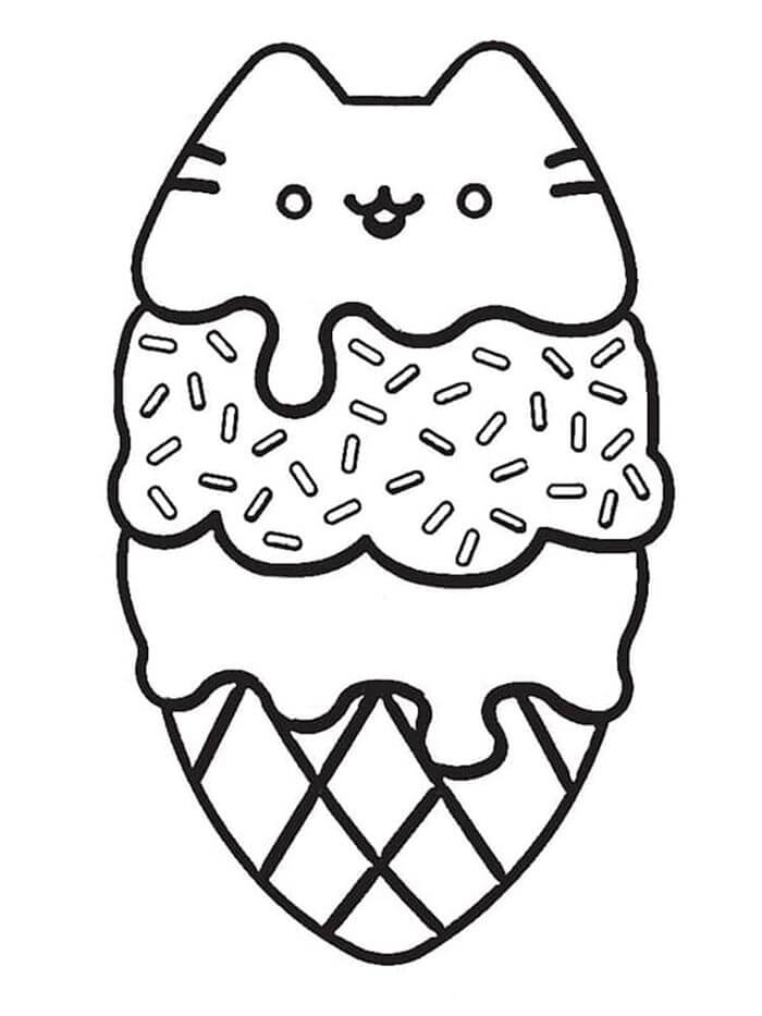 Immagine Stampabile di Pusheen da colorare