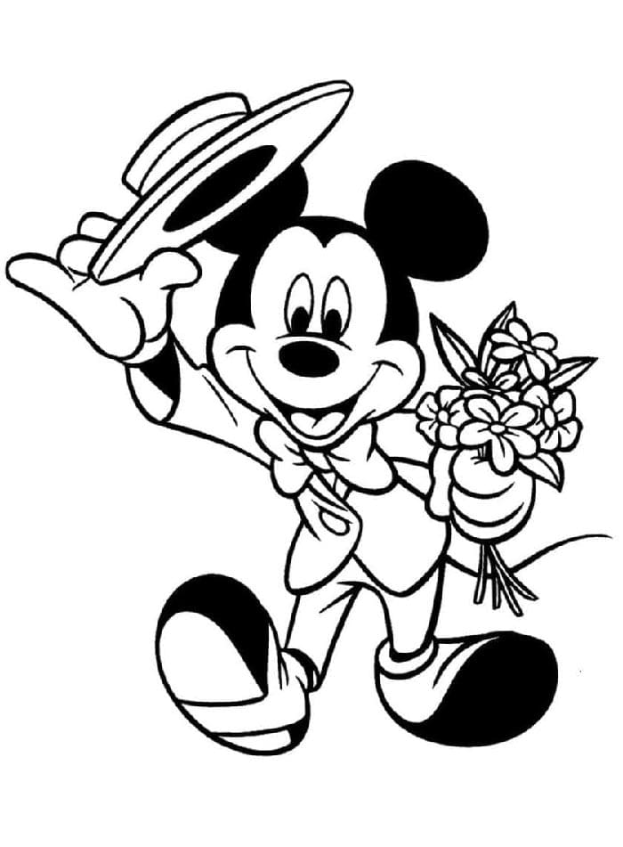 Immagine Stampabile di Topolino da colorare