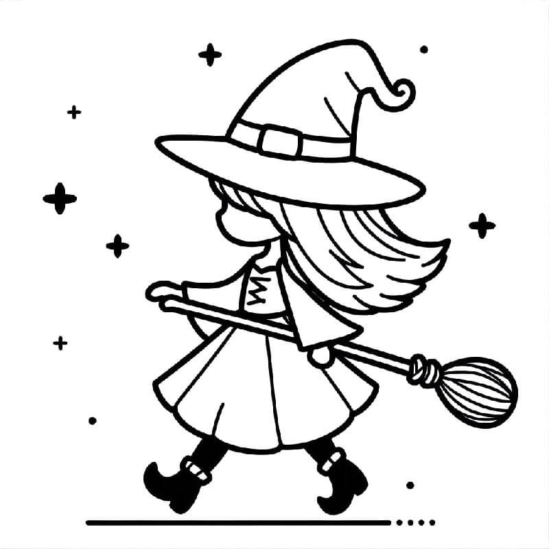 Immagine Strega da colorare
