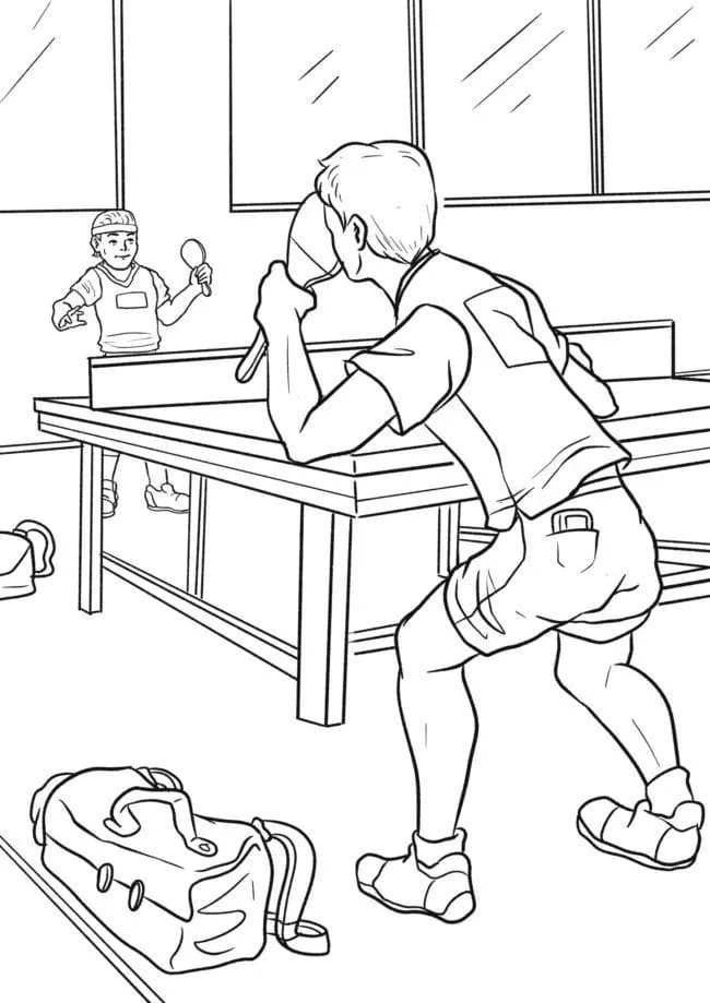 Immagine Tennis da Tavolo Stampabile da colorare