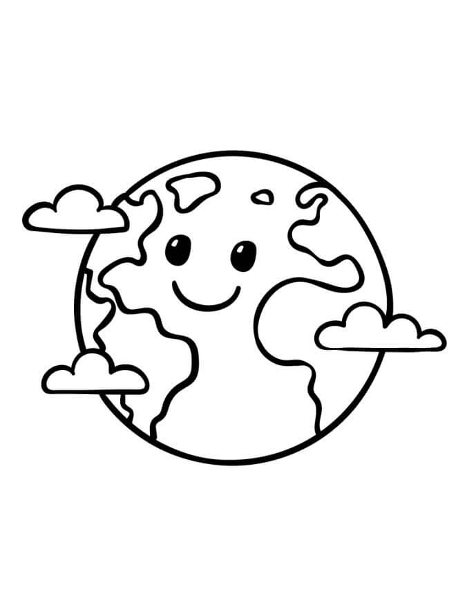 Immagine Terra Gratuita da colorare