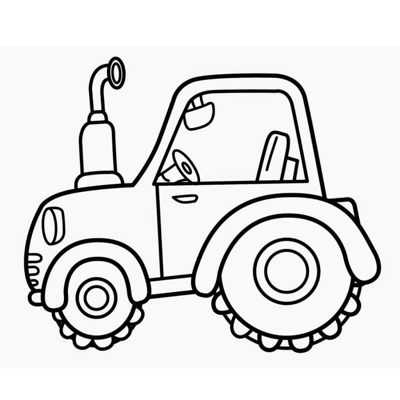 Immagine Trattore Stampabile da colorare