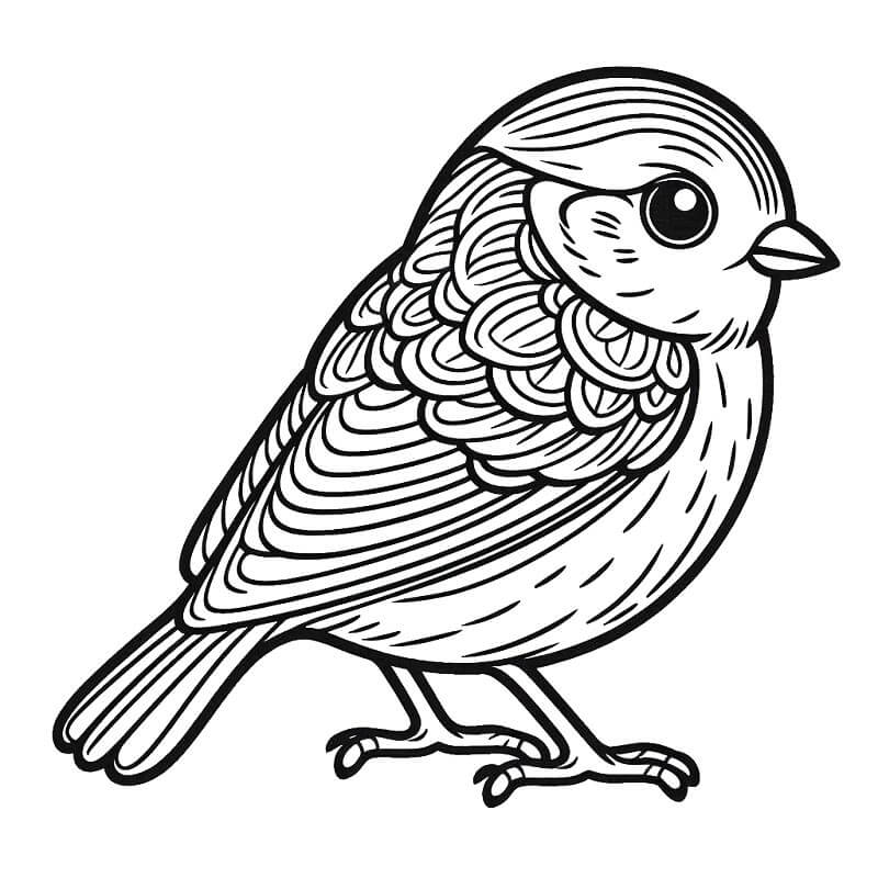 Immagine Uccello Gratuita da colorare