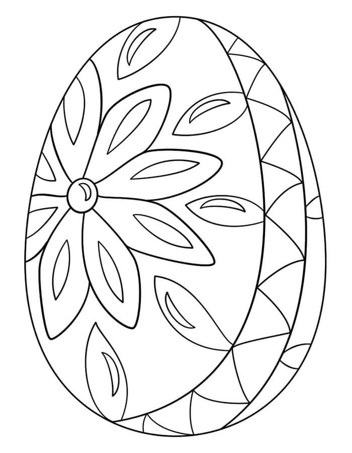 Immagine Uovo di Pasqua Stampabile da colorare